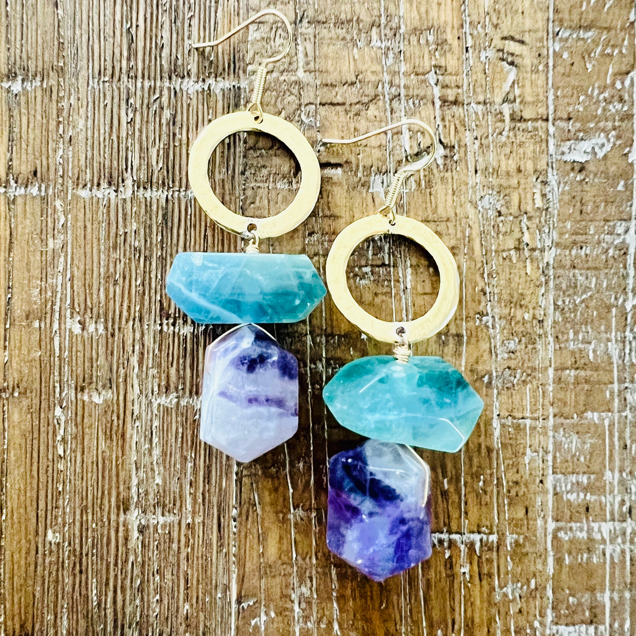 Crystal Quartz Earrings in Gold Filled, 30MM